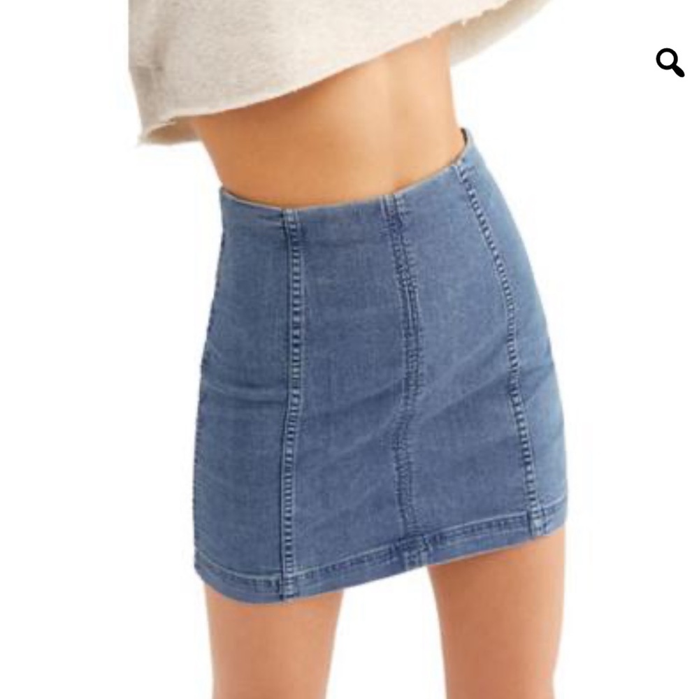 Free People Denim Mini skirt